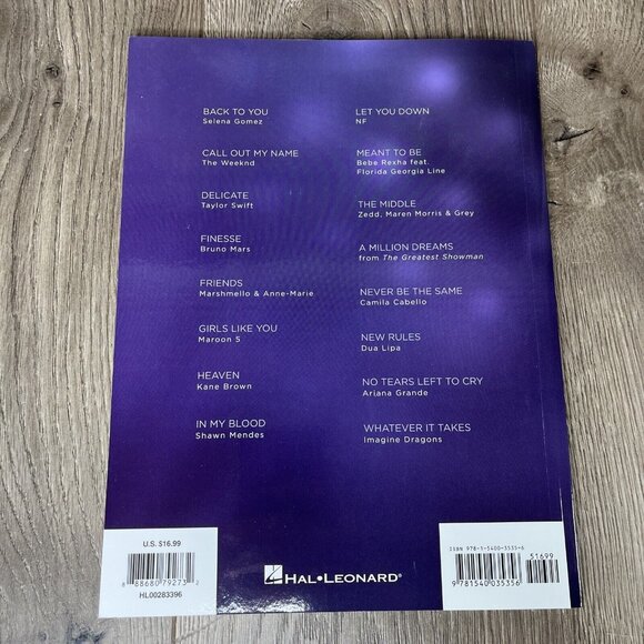 Top Hits Of 2018: Easy Piano 16 Hot Singles Hal Leonard - Picture 4 of 5